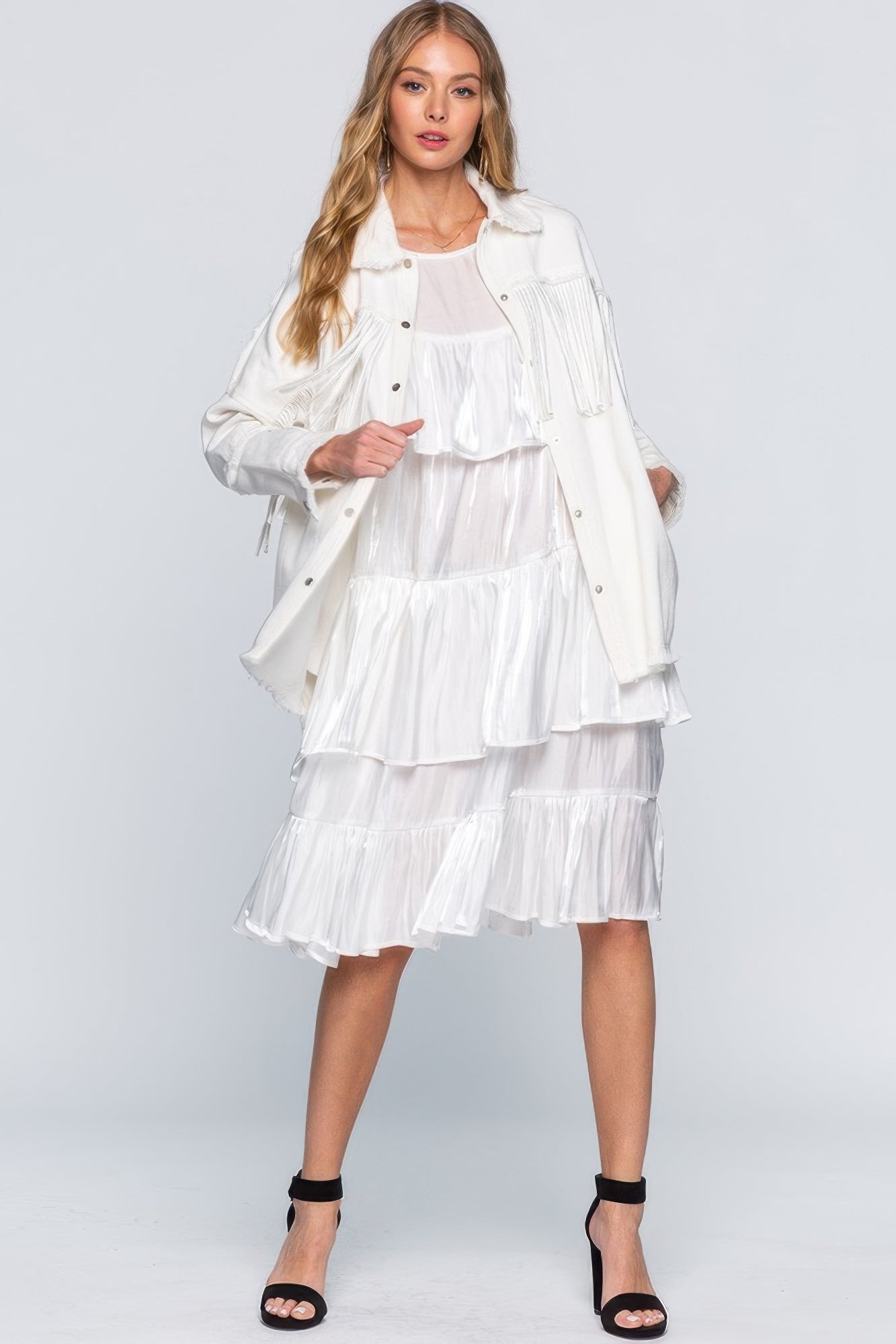 Ruffle Midi Dress - LODIMAE FASHION 
