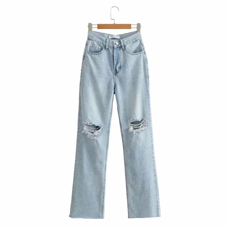 Denim Ripped Distressed Jeans - LODIMAE FASHION 