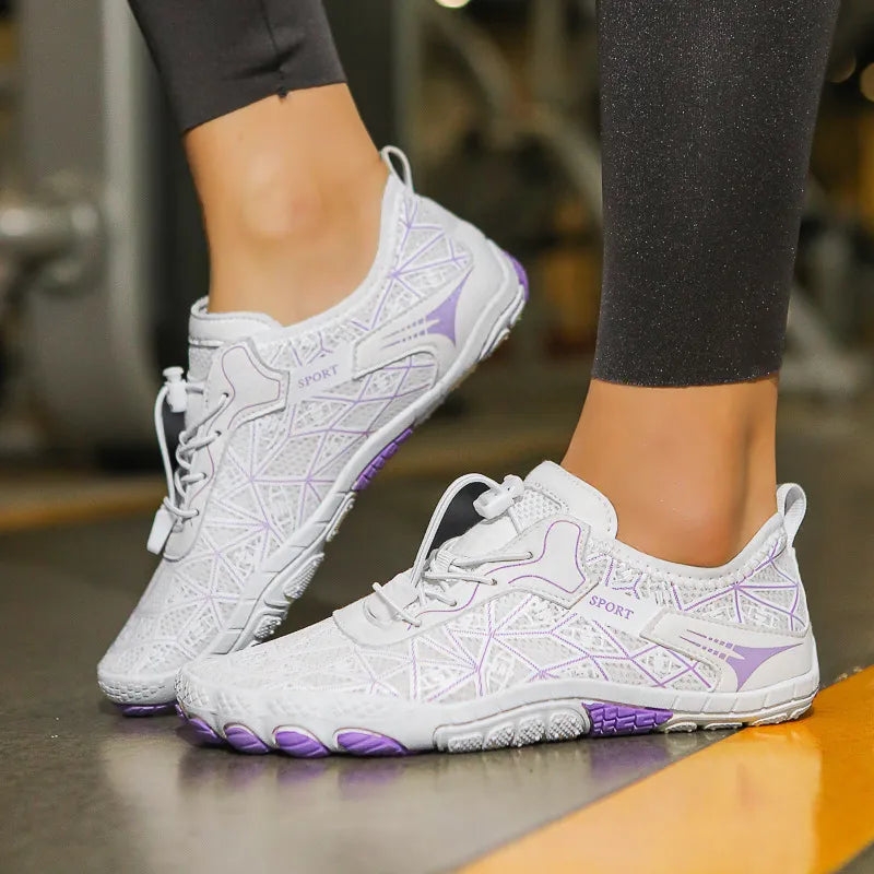 Elastic Lock Laces Mesh Contrast Breathable Athletic - LODIMAE FASHION 