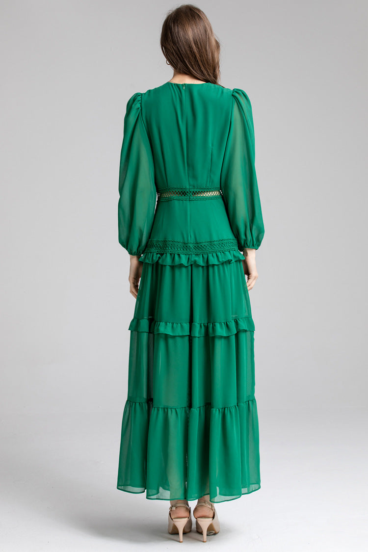 French fashion solid colour long dress - LODIMAE FASHION 