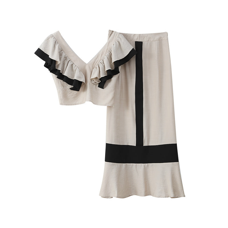 High-Waist Slim Fit Vacation Long Dress Set - LODIMAE FASHION 