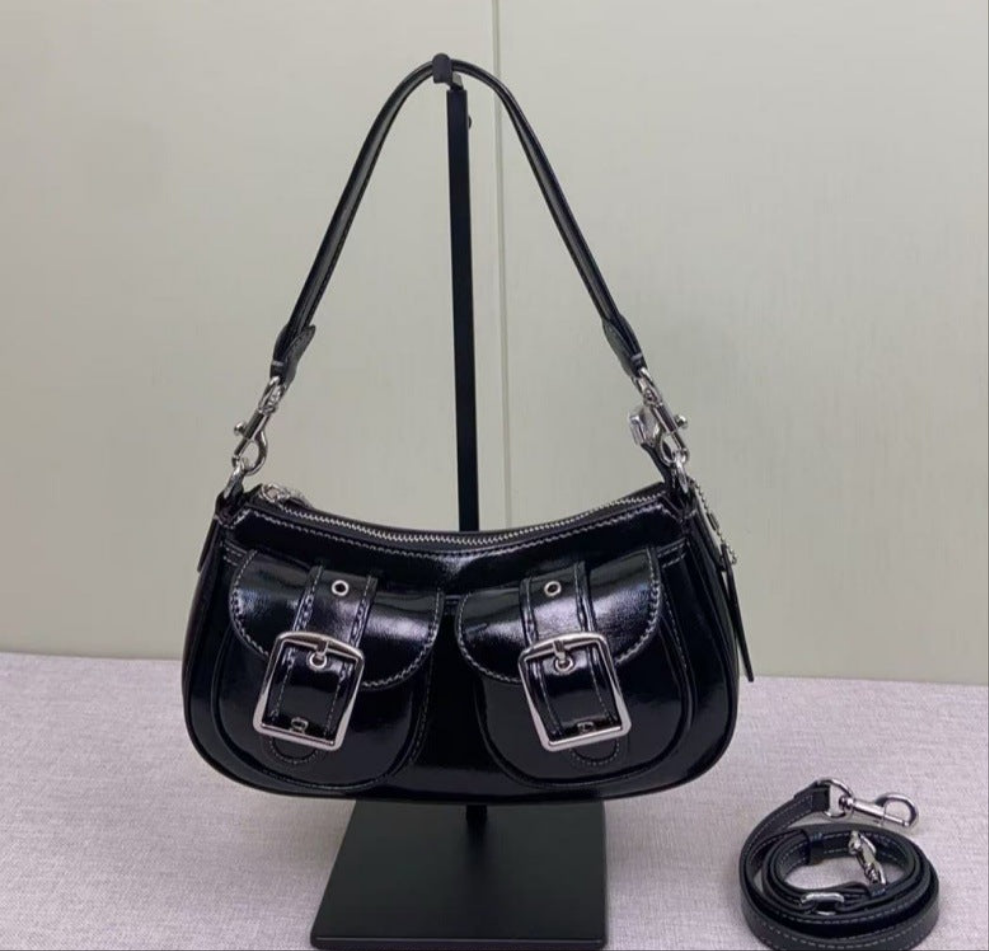 The new underarm bag with fleece spliced one-shoulder hand straddle bag. - LODIMAE FASHION 
