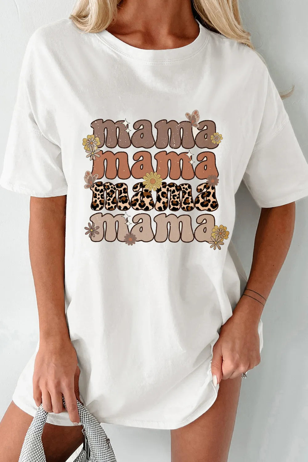 MAMA Round Neck Half Sleeve T-Shirt - LODIMAE FASHION 