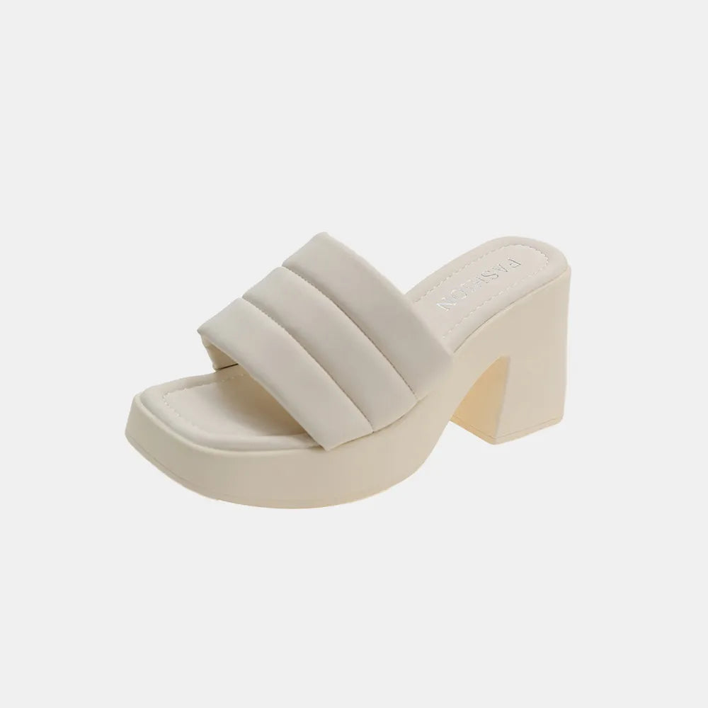 Open Toe Block Heel Sandals - LODIMAE FASHION 