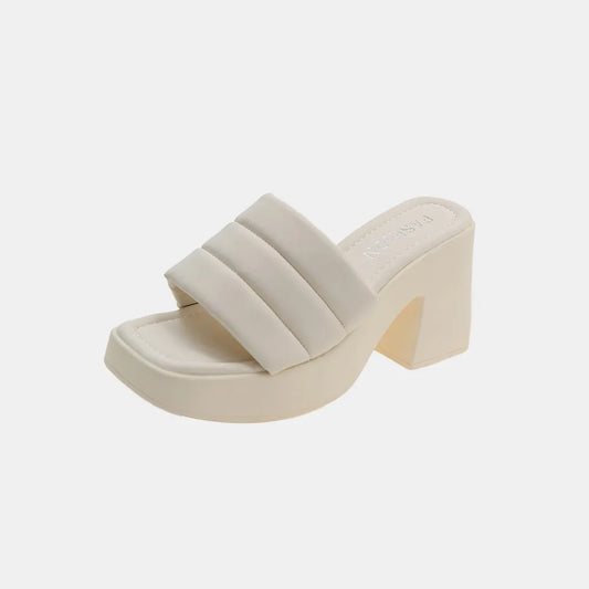 Open Toe Block Heel Sandals - LODIMAE FASHION 