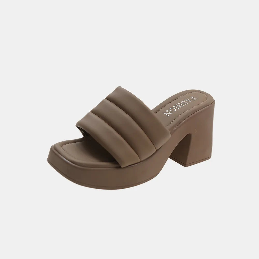 Open Toe Block Heel Sandals - LODIMAE FASHION 