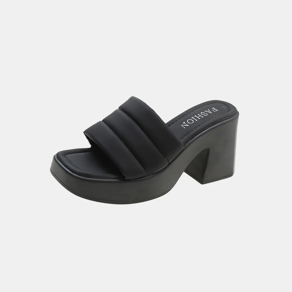 Open Toe Block Heel Sandals - LODIMAE FASHION 