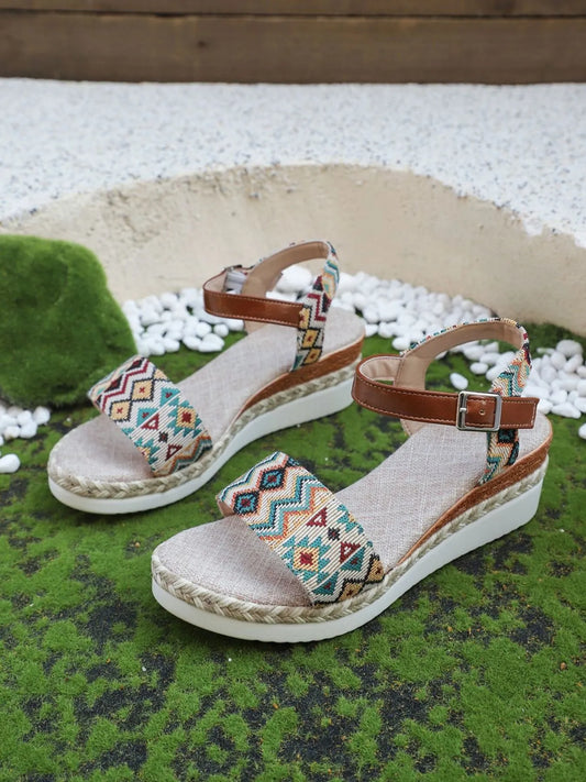 Open Toe Platform Wedge Sandals - LODIMAE FASHION 