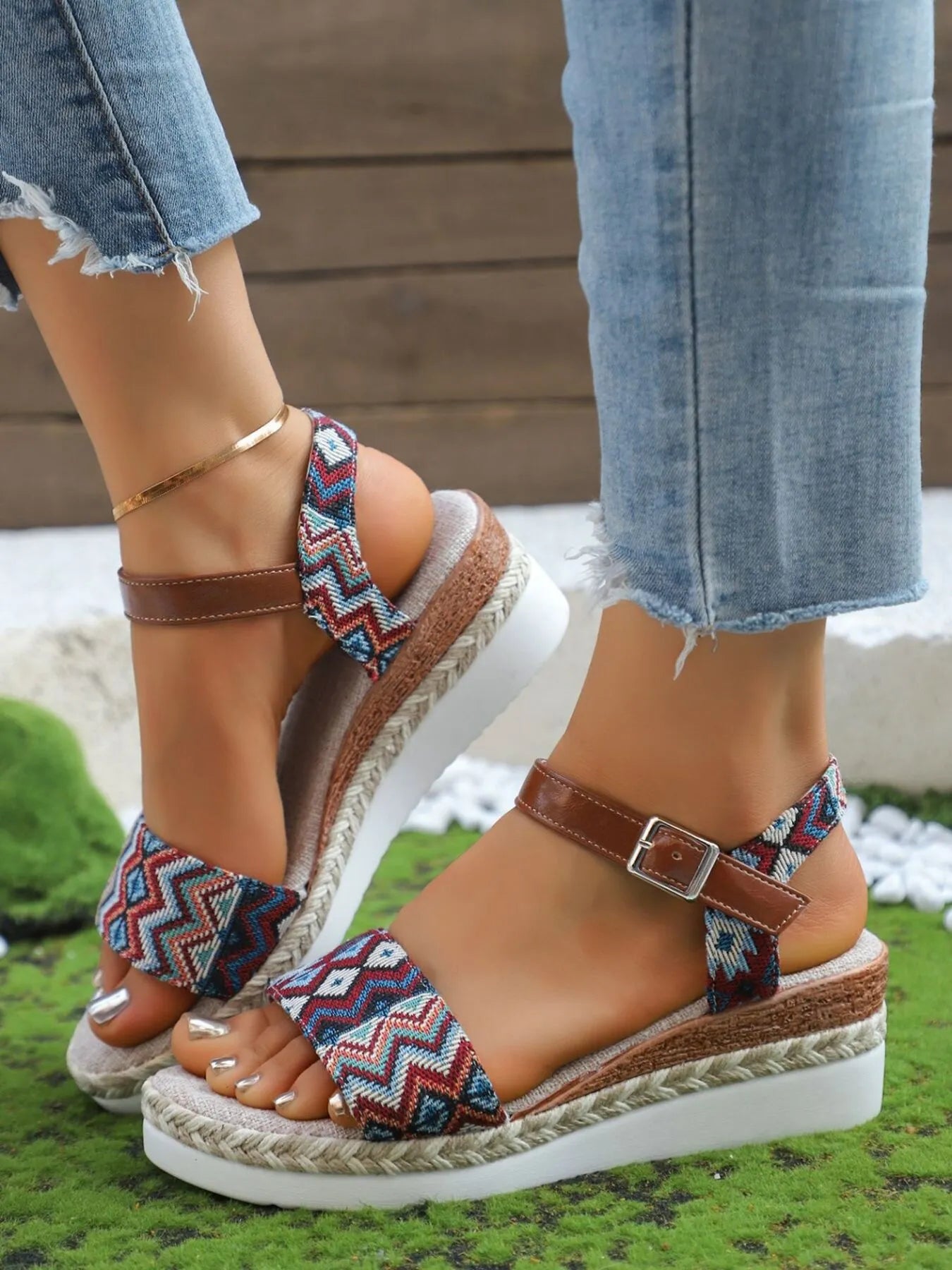 Open Toe Platform Wedge Sandals - LODIMAE FASHION 