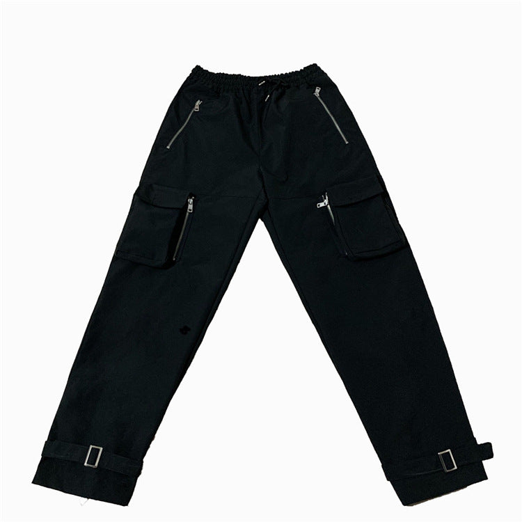 Pants high-waisted black slacks street machine style - LODIMAE FASHION 
