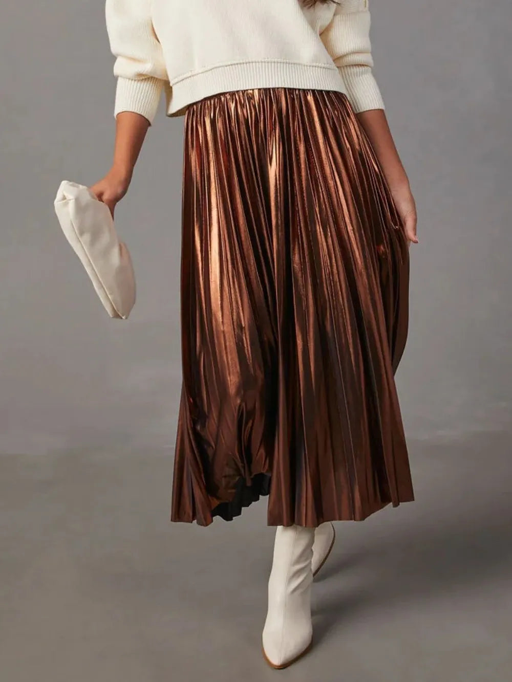 Pleated Midi Skirt - LODIMAE FASHION 