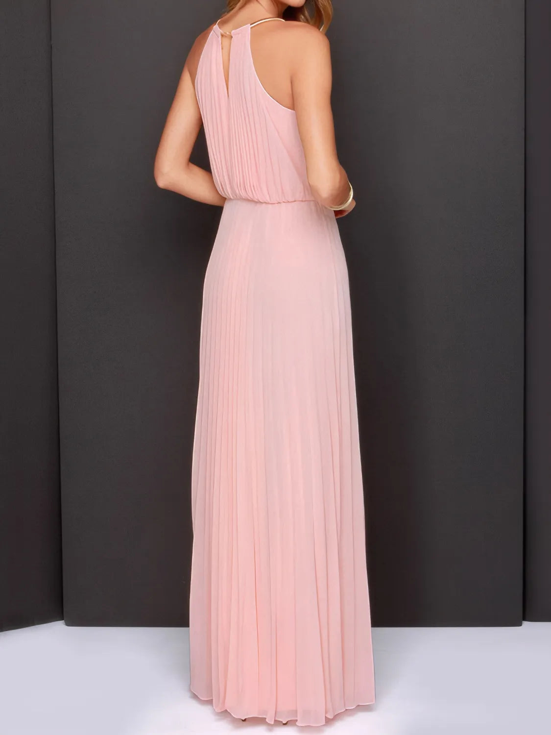 Pleated Sleeveless Maxi Cami Dress - LODIMAE FASHION 