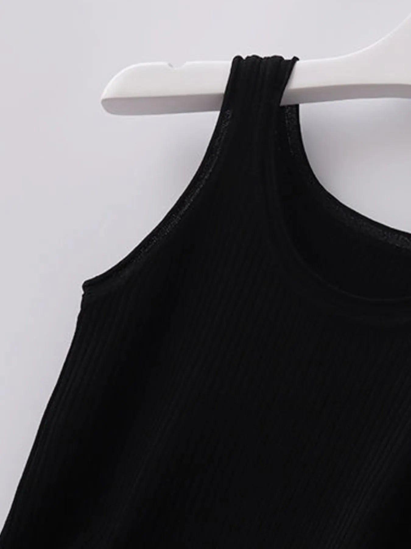 Plus Size Ribbed Knit Scoop Neck Tank Top - LODIMAE FASHION 