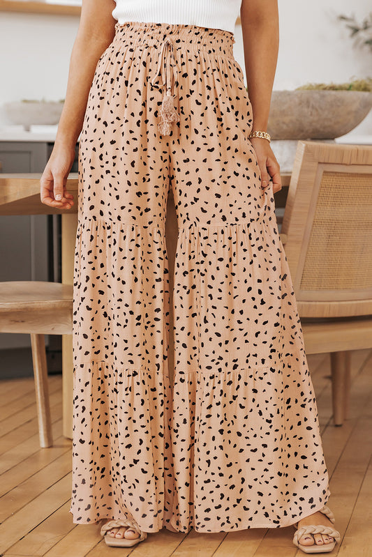 Printed Wide Tiered Pants - LODIMAE FASHION 