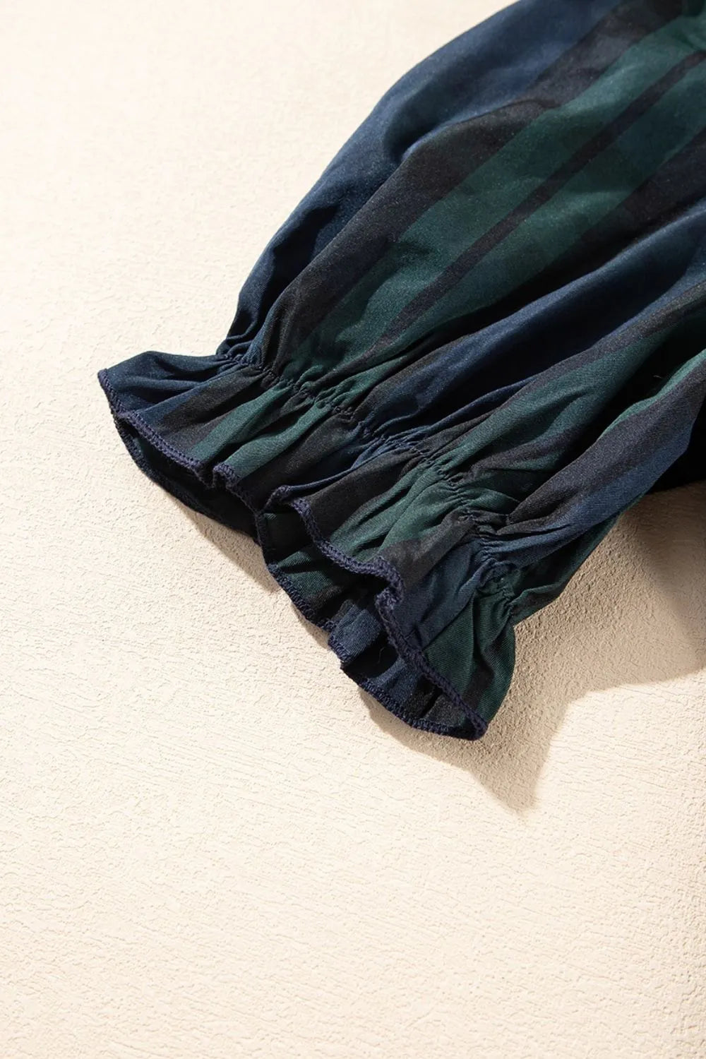 Puff Sleeve Frilled Trim Elegant Blouse - LODIMAE FASHION 