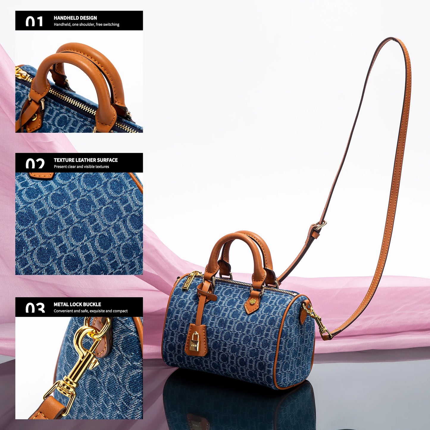 Shoulder Bag Cowboy Splicing Pillow Women's Handbag - LODIMAE FASHION 