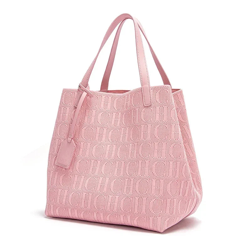Women's Large Leather Tote Bag Laptop Handbag with Zipper - LODIMAE FASHION 