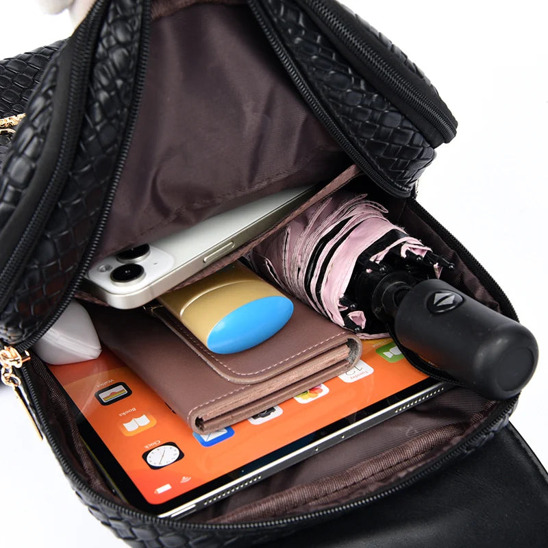 Luxury Women Leather Backpacks for Girls Sac A Dos - LODIMAE FASHION 