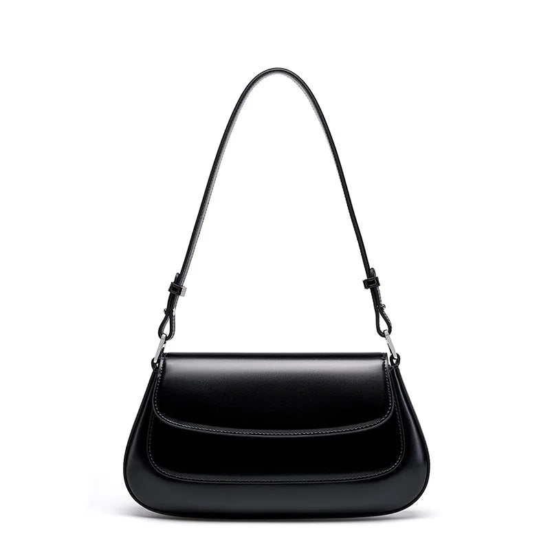 Genuine Leather Saddle Bag for Women - Cowhide Shoulder Crossbody Purse - LODIMAE FASHION 