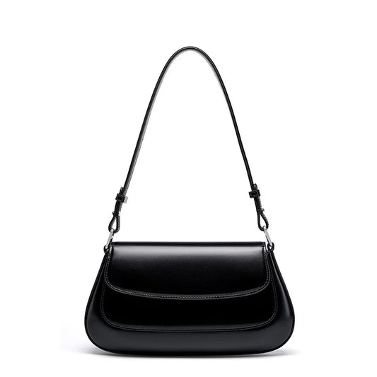 Genuine Leather Saddle Bag for Women - Cowhide Shoulder Crossbody Purse - LODIMAE FASHION 