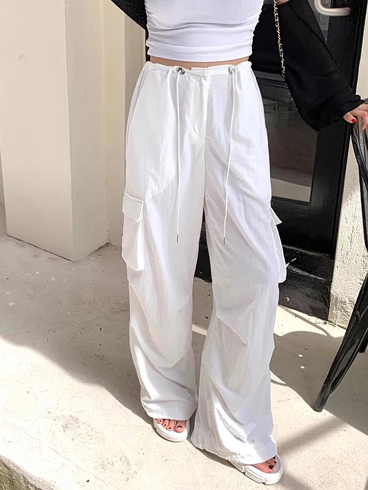 Wide Leg High Waist Workwear Trousers - LODIMAE FASHION 
