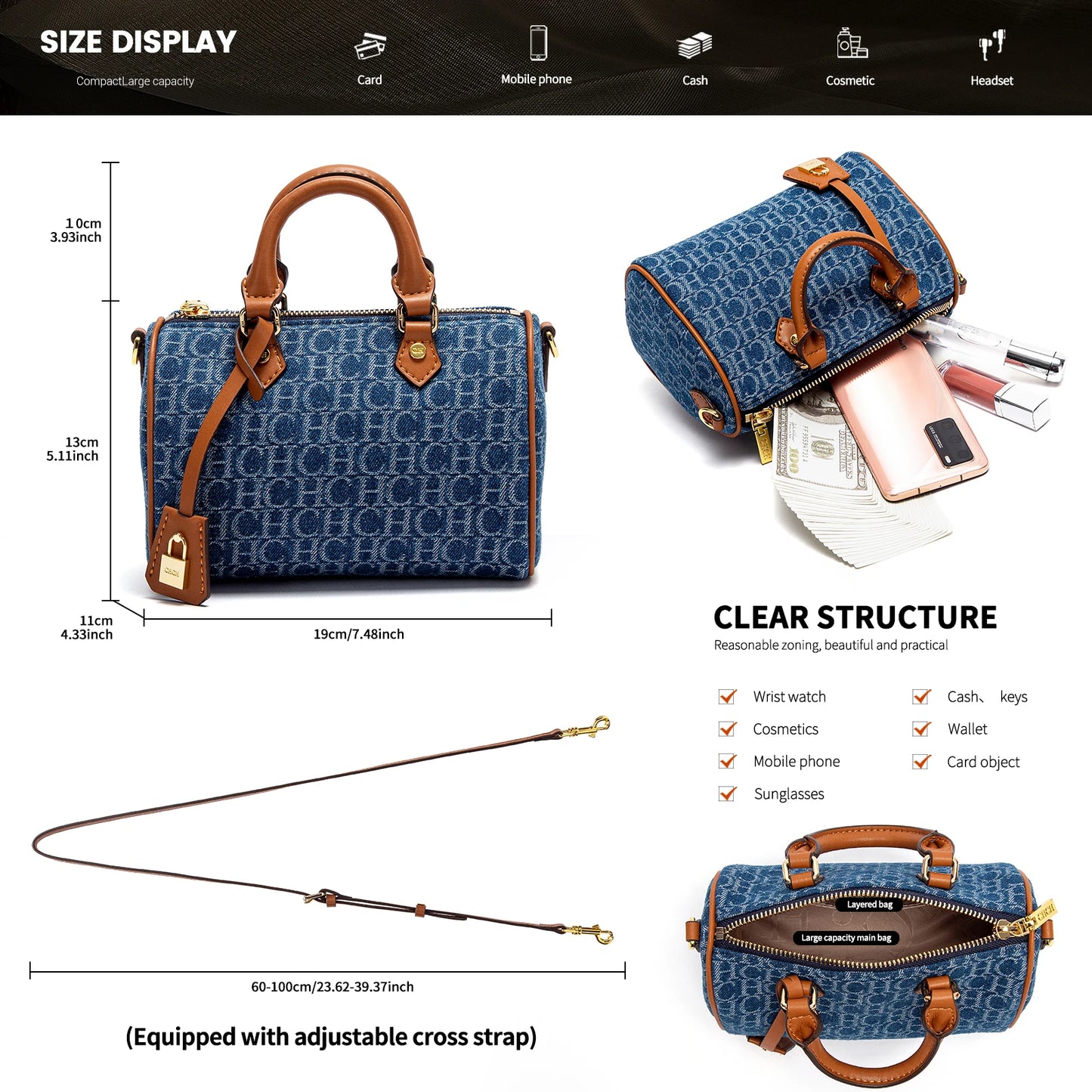 Shoulder Bag Cowboy Splicing Pillow Women's Handbag - LODIMAE FASHION 