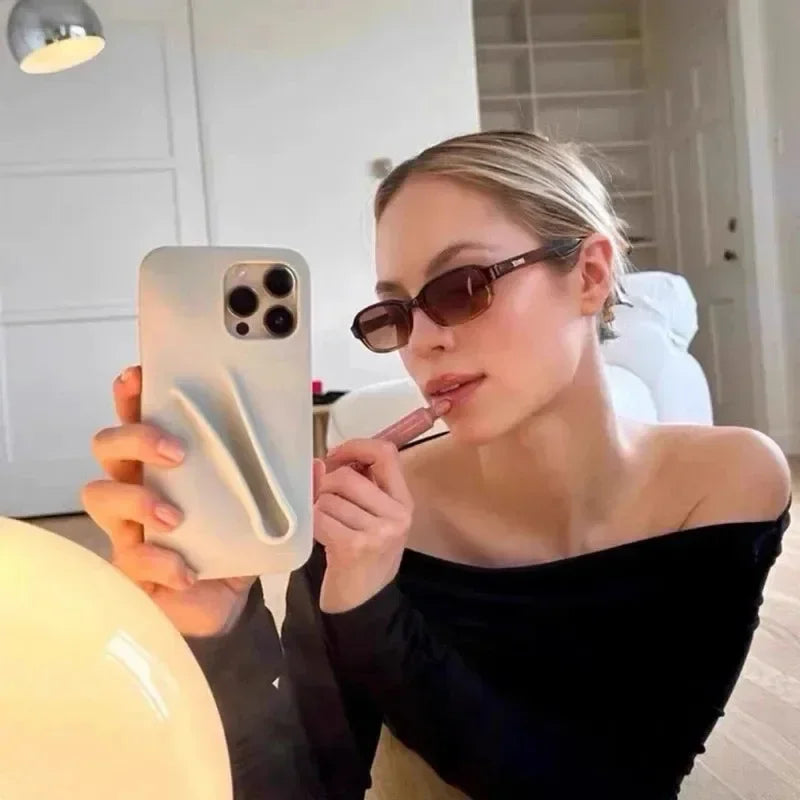 Lipstick Make-up Soft Silicone Phone Case for IPhone 16 14 15 Pro Max X Xs XR 11 13 12 Portable Lip Gloss Cover - LODIMAE FASHION 