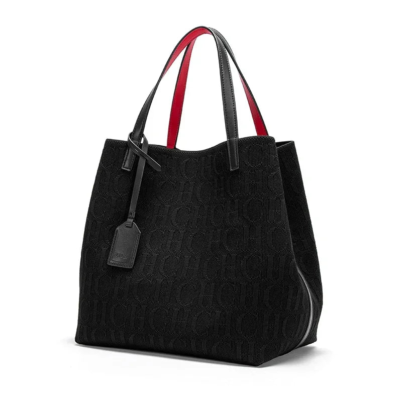 Women's Large Leather Tote Bag Laptop Handbag with Zipper - LODIMAE FASHION 