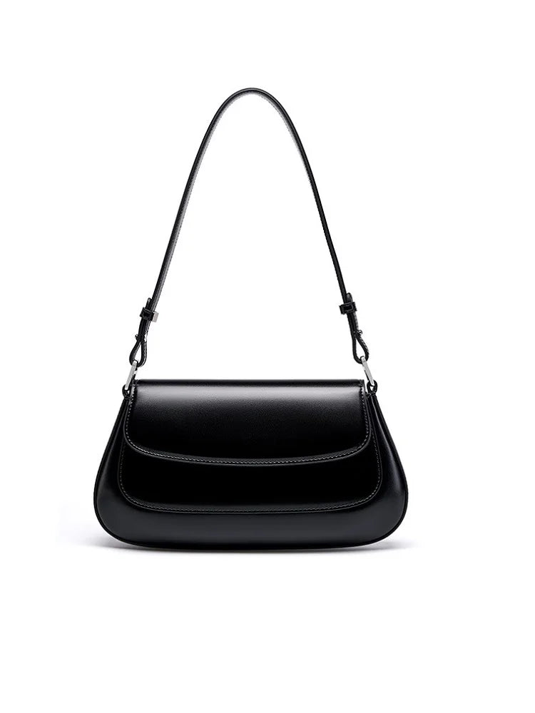 Genuine Leather Saddle Bag for Women - Cowhide Shoulder Crossbody Purse - LODIMAE FASHION 