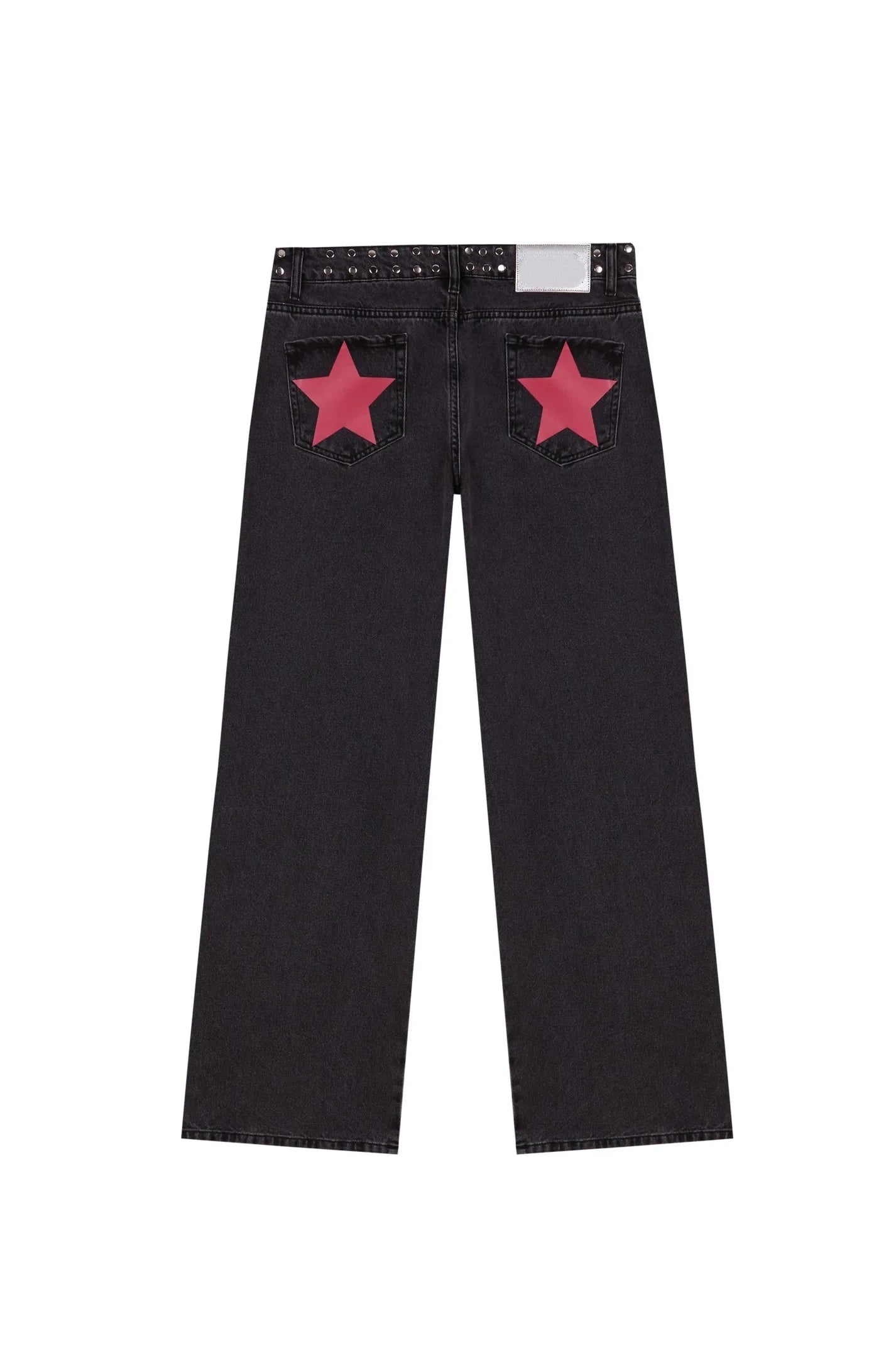Vintage Five-Pointed Star Print High Waited Jeans - LODIMAE FASHION 
