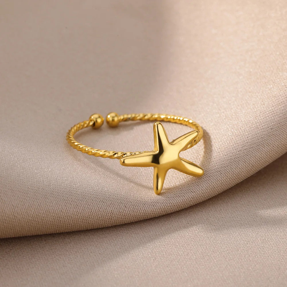 Stainless Steel Rings for Women Waterproof Open Gold Color Ring Wedding Couple Band Jewelry Gifts Free Shipping Items anillos - LODIMAE FASHION 