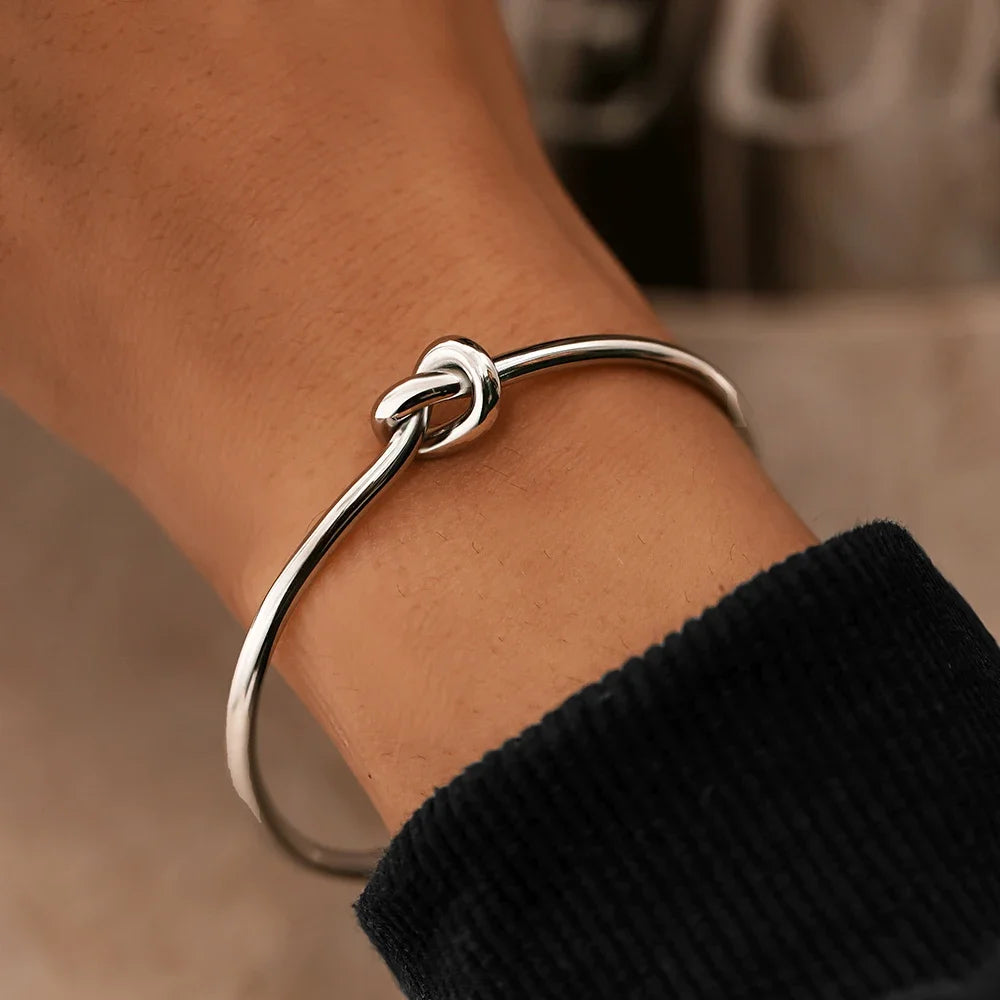 Stainless Steel Bracelets Vintage Men's Fashion Woven Twist Texture Bangles for Women Jewelry Statement Streetwear Goth Gifts - LODIMAE FASHION 