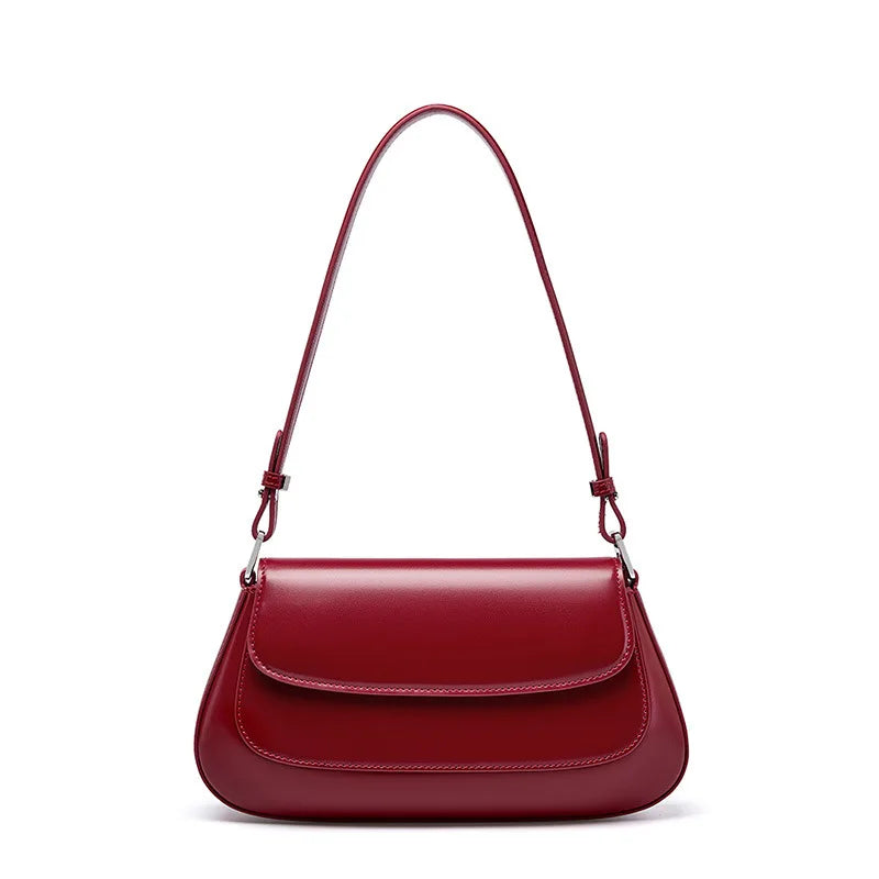 Genuine Leather Saddle Bag for Women - Cowhide Shoulder Crossbody Purse - LODIMAE FASHION 