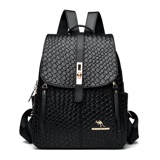 Luxury Women Leather Backpacks for Girls Sac A Dos - LODIMAE FASHION 