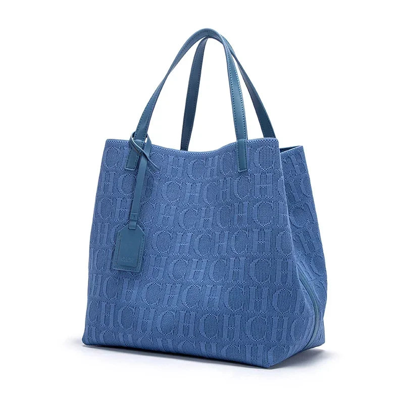 Women's Large Leather Tote Bag Laptop Handbag with Zipper - LODIMAE FASHION 