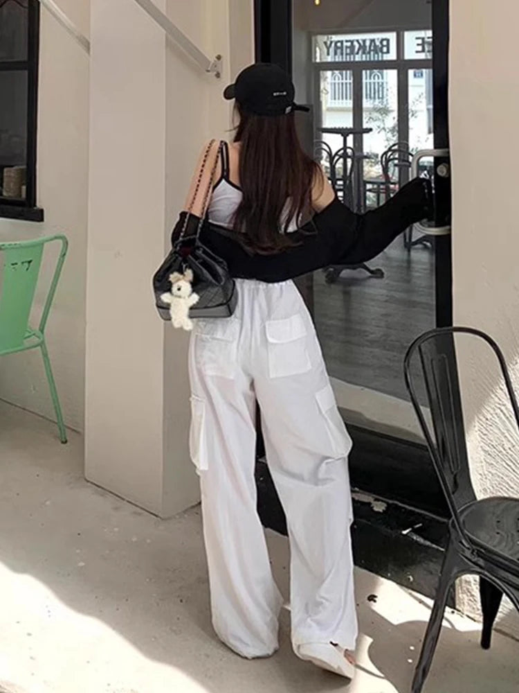Wide Leg High Waist Workwear Trousers - LODIMAE FASHION 
