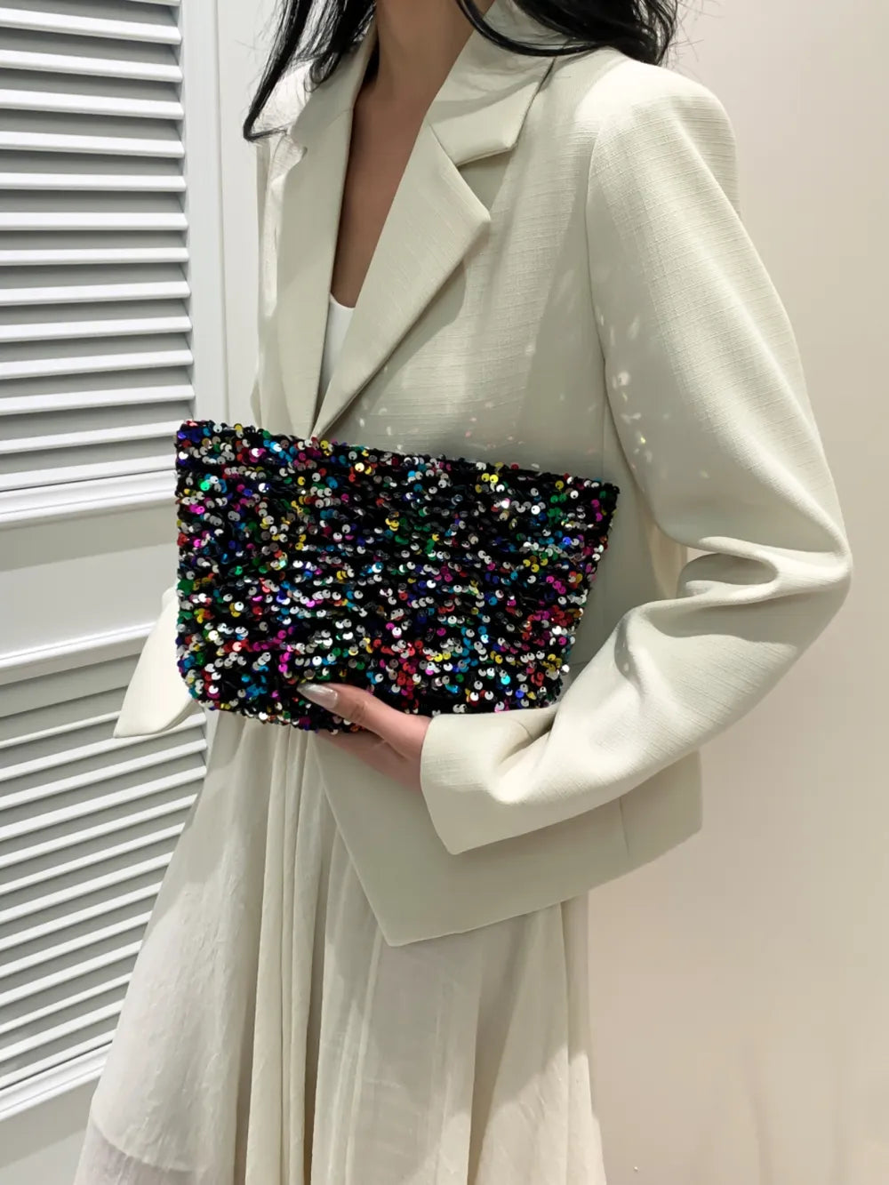 Sequin Clutch with Zipper - LODIMAE FASHION 