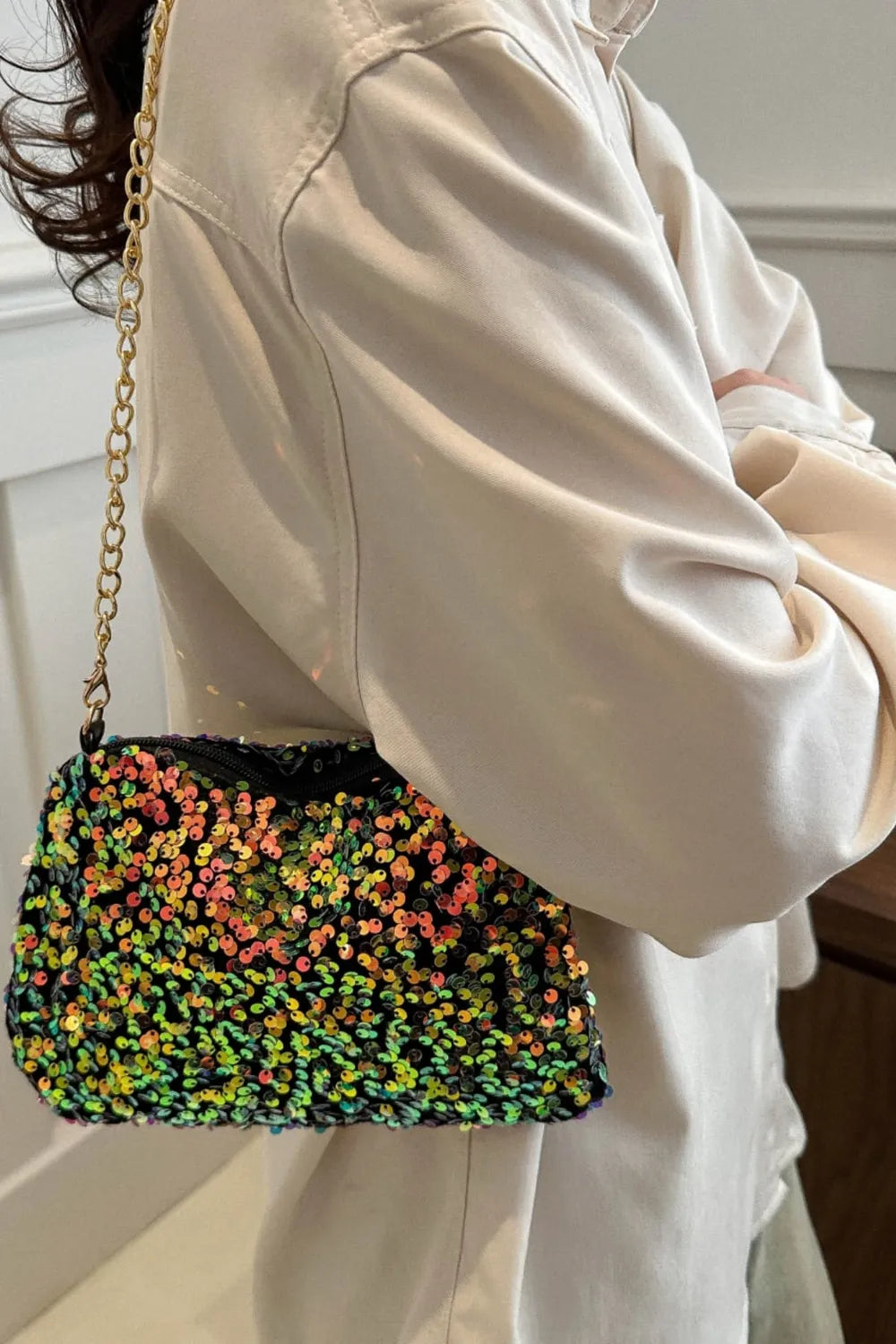 Sequin Removable Strap Shoulder Bag – Glamorous Evening Purse - LODIMAE FASHION 