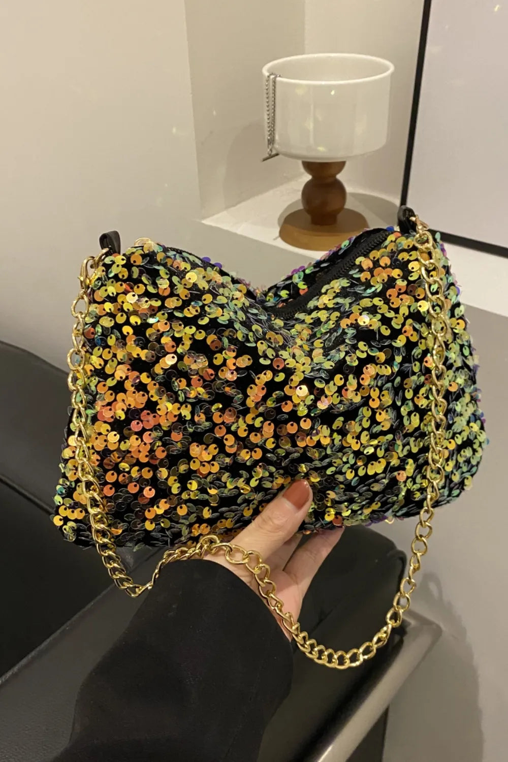 Sequin Removable Strap Shoulder Bag – Glamorous Evening Purse - LODIMAE FASHION 