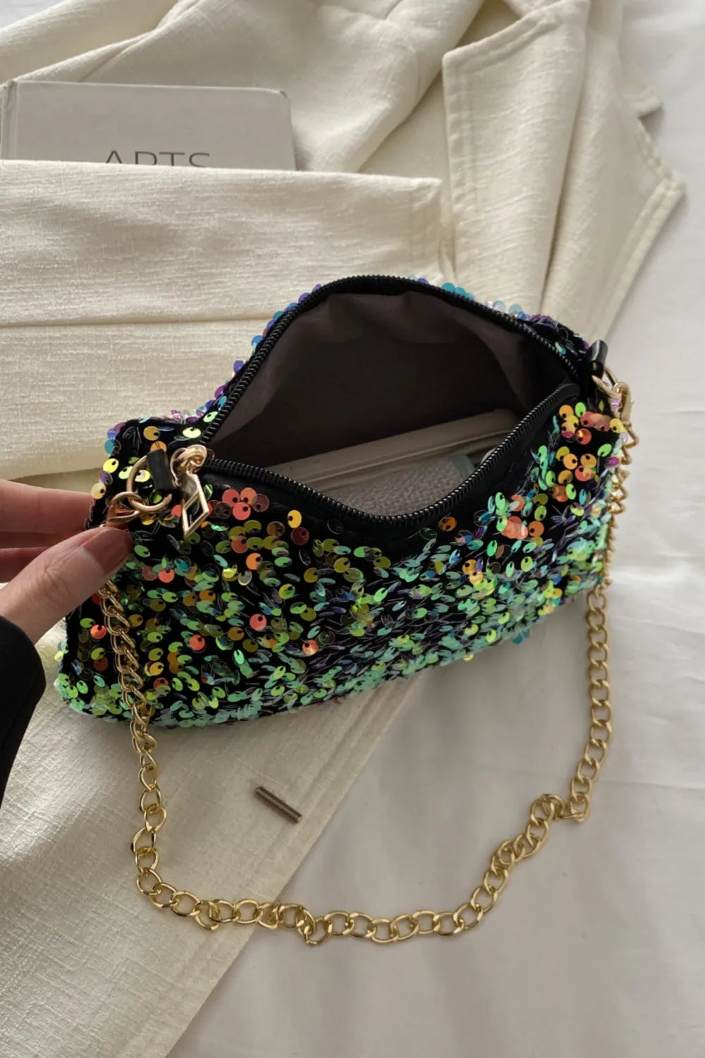 Sequin Removable Strap Shoulder Bag – Glamorous Evening Purse - LODIMAE FASHION 