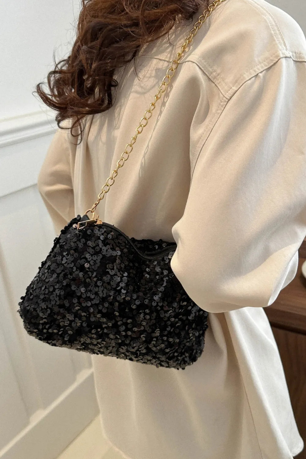 Sequin Removable Strap Shoulder Bag – Glamorous Evening Purse - LODIMAE FASHION 