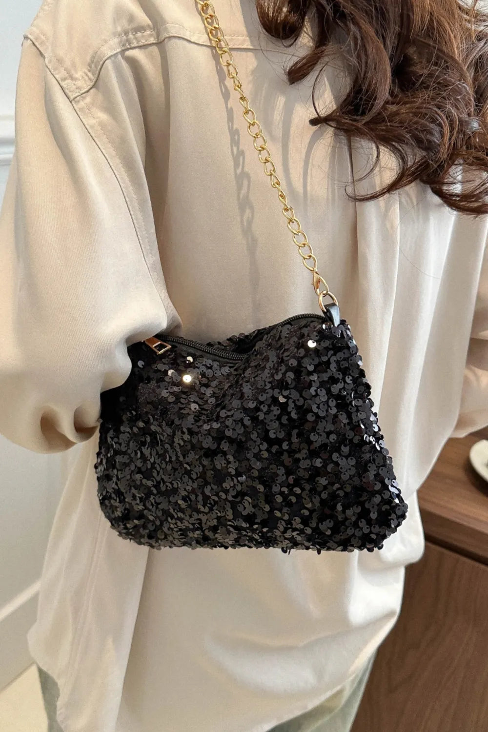 Sequin Removable Strap Shoulder Bag – Glamorous Evening Purse - LODIMAE FASHION 