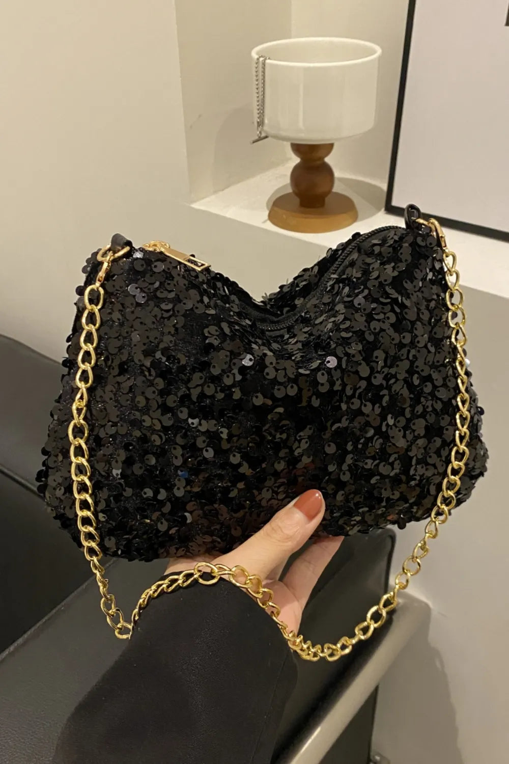 Sequin Removable Strap Shoulder Bag – Glamorous Evening Purse - LODIMAE FASHION 