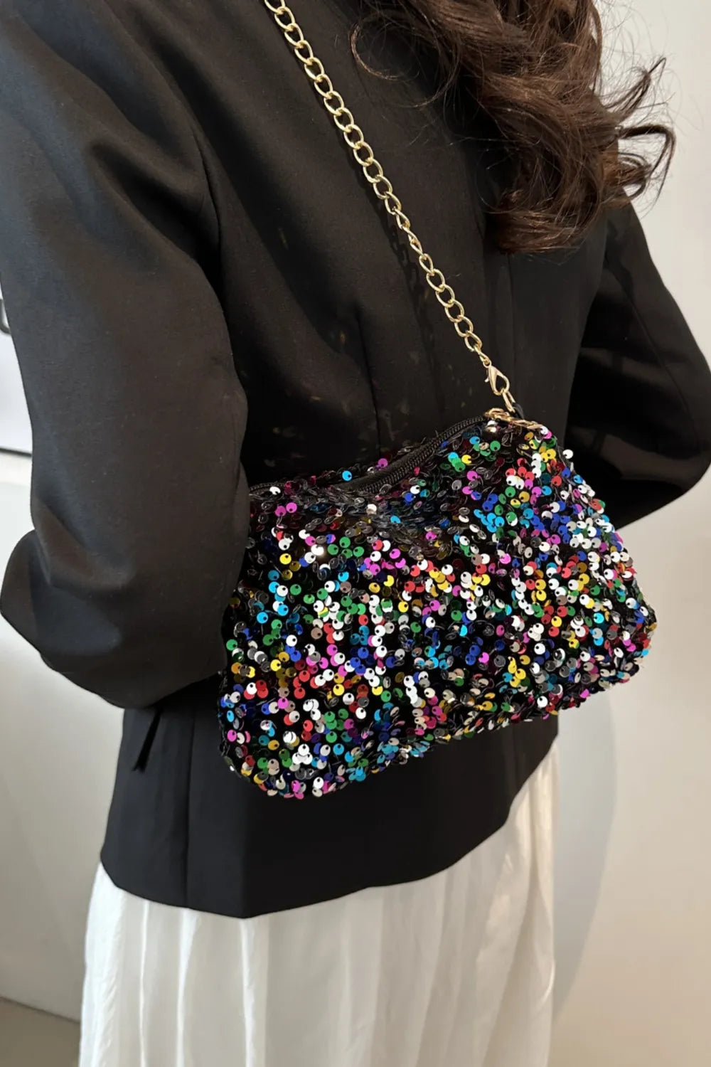Sequin Removable Strap Shoulder Bag – Glamorous Evening Purse - LODIMAE FASHION 