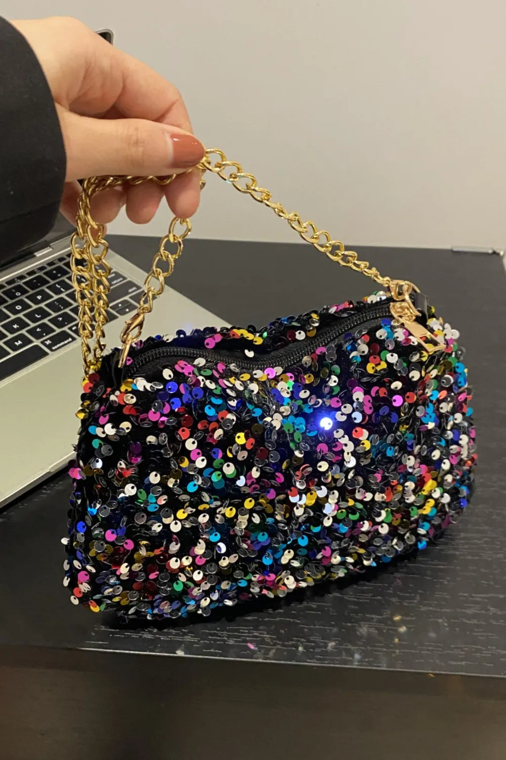 Sequin Removable Strap Shoulder Bag – Glamorous Evening Purse - LODIMAE FASHION 