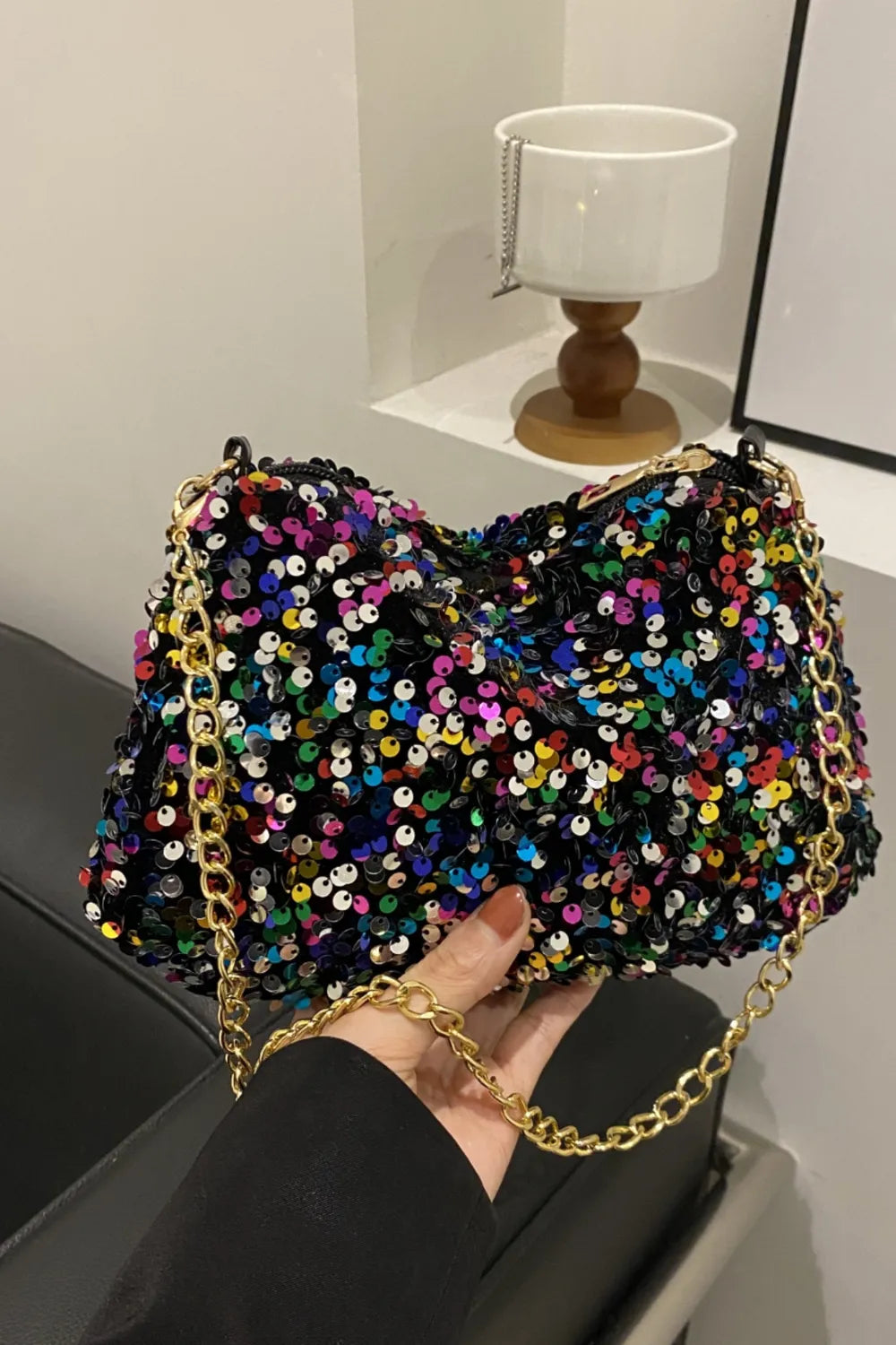 Sequin Removable Strap Shoulder Bag – Glamorous Evening Purse - LODIMAE FASHION 