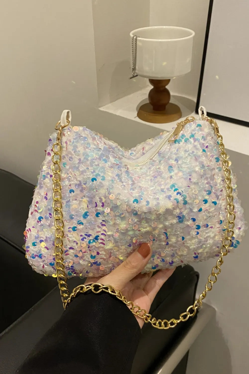 Sequin Removable Strap Shoulder Bag – Glamorous Evening Purse - LODIMAE FASHION 