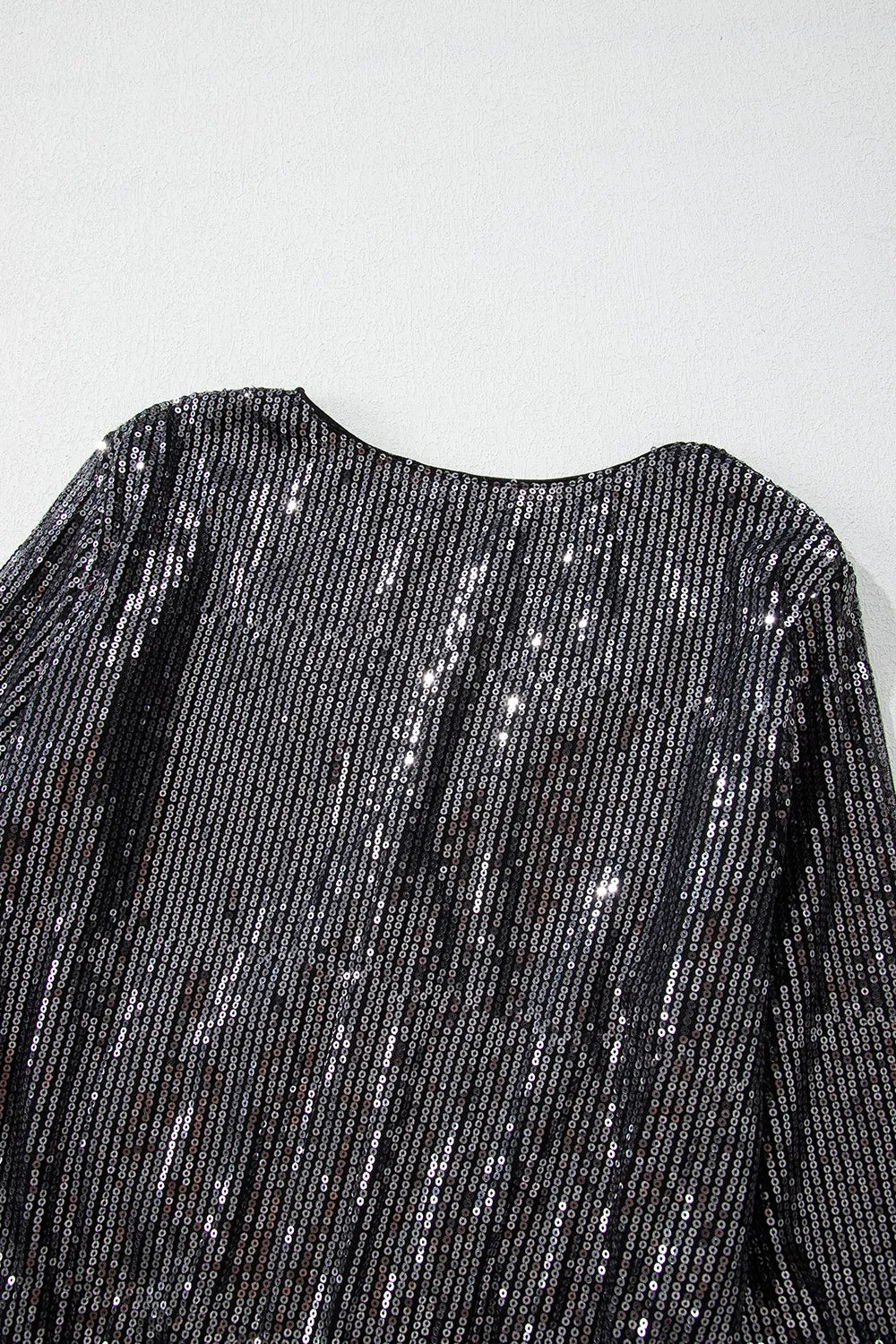 Sequin Surplice Long Sleeve Bodysuit - LODIMAE FASHION 