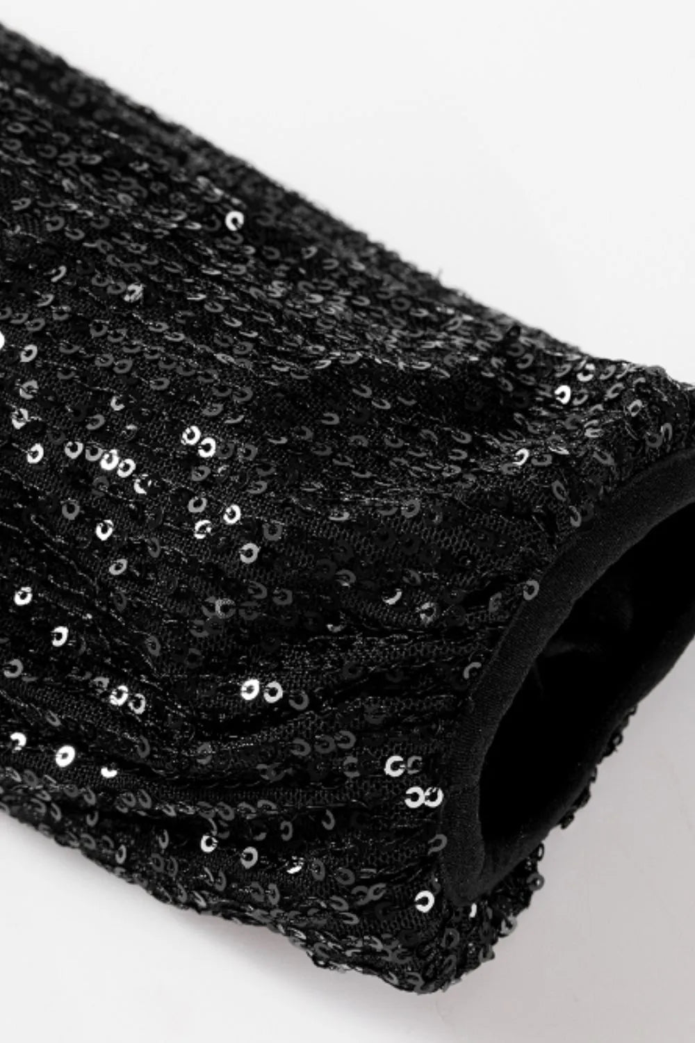 Sequin Zip Up Long Sleeve Jacket - LODIMAE FASHION 