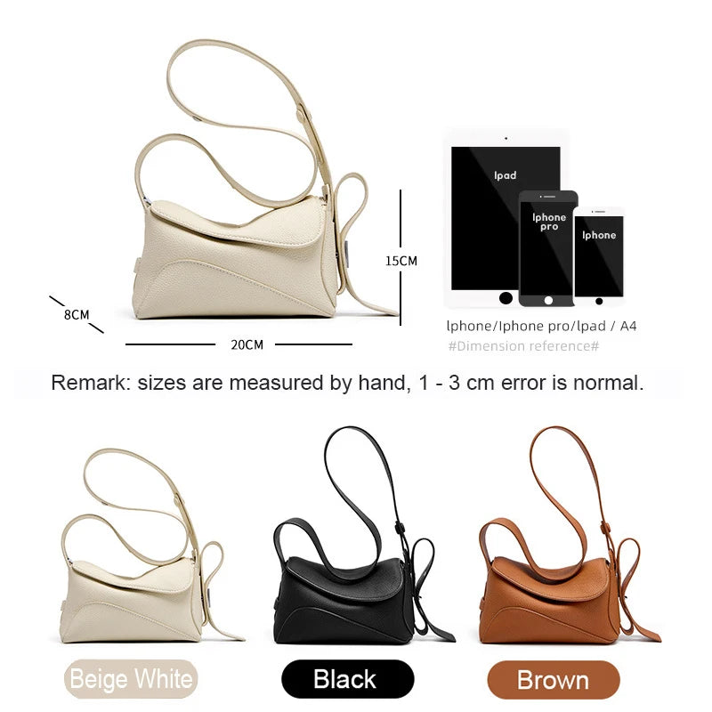 Ladies Genuine Leather Style Shoulder Handbag - LODIMAE FASHION 